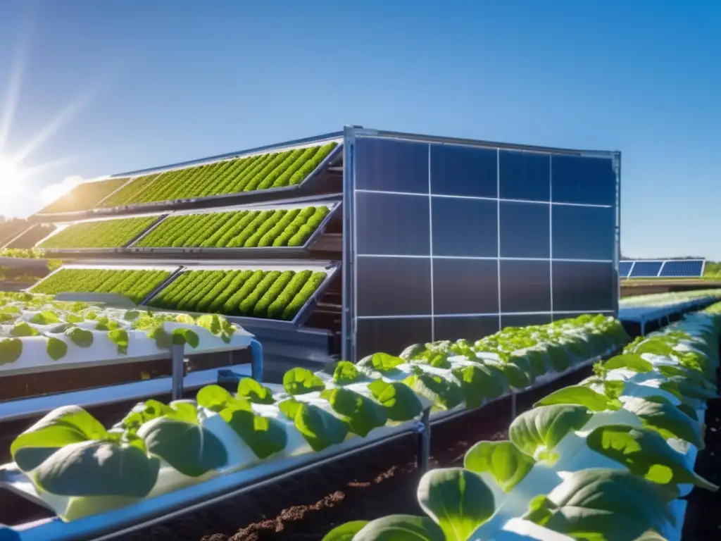 Granja vertical sostenible: cosecha ecológica bajo el sol