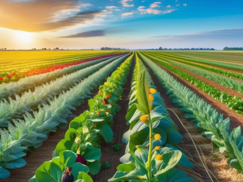 Campo orgánico rebosante: diversidad y abundancia