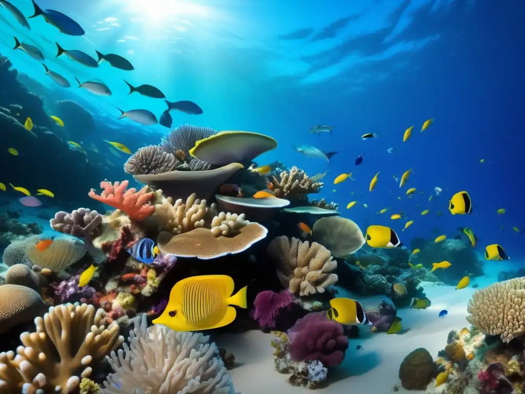 Arrecife de coral vibrante: belleza y biodiversidad marina