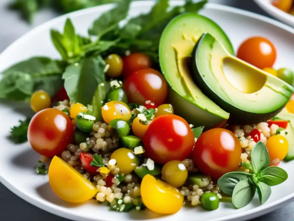 Ensalada de Quinoa con Tomates y Aguacate