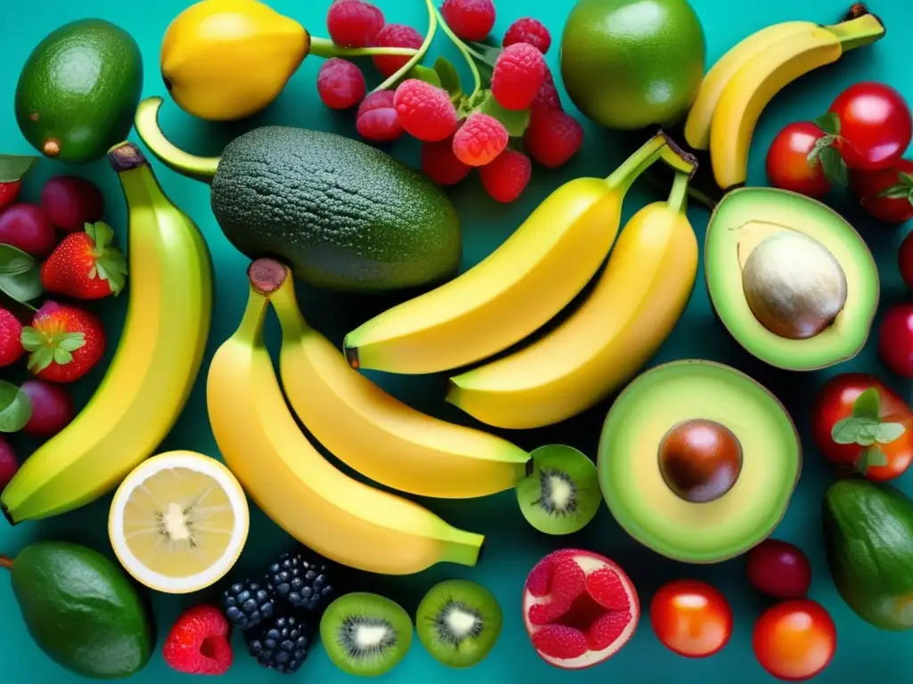 Una explosión de colores en frutas y verduras frescas, ricas en aminoácidos. <b>Alimentos ricos en aminoácidos reguladores del humor.
