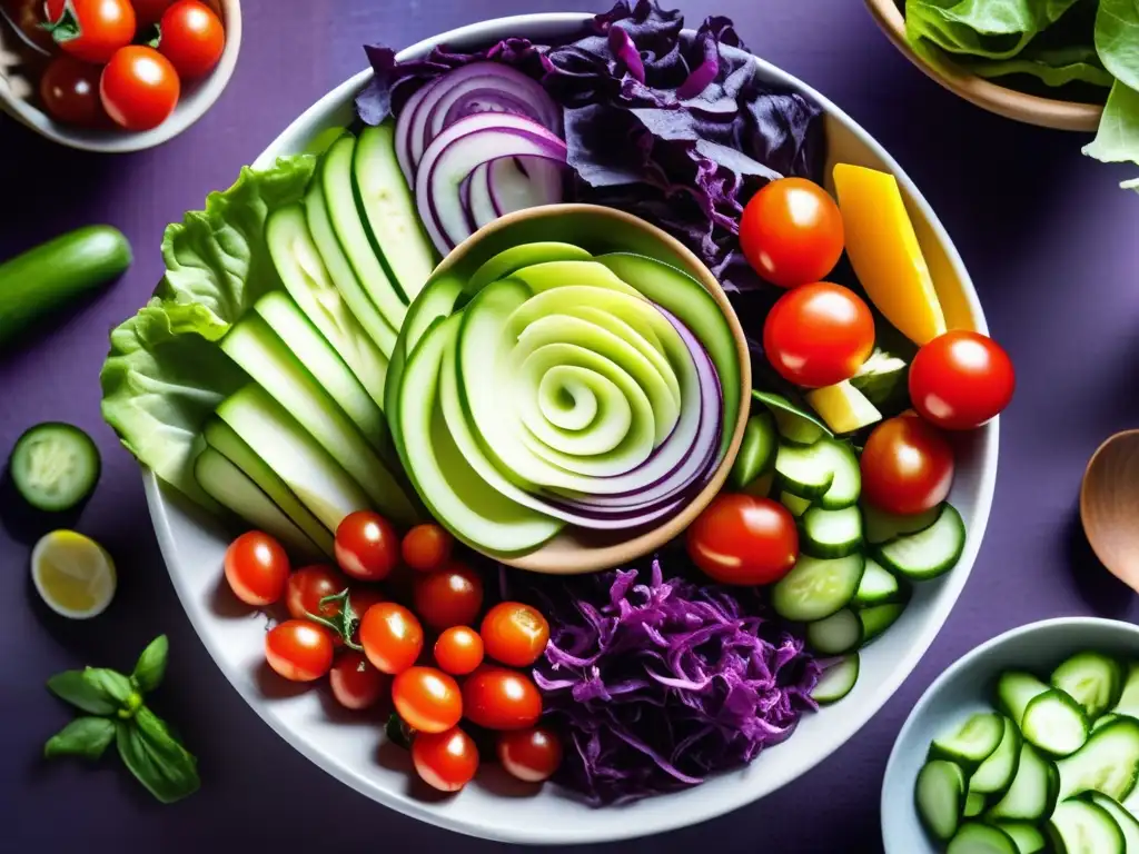 Ensalada orgánica vibrante y fresca