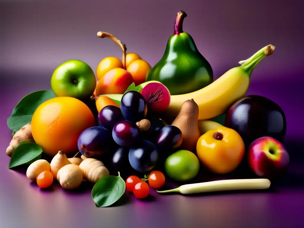Una exquisita variedad de frutas y verduras coloridas, frescas y saludables, dispuestas de forma llamativa y apetitosa. <b>¡Descubre nuestras soluciones personalizadas para intolerancias alimentarias!