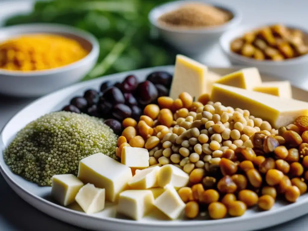 Deliciosa variedad de proteínas vegetales en detalle