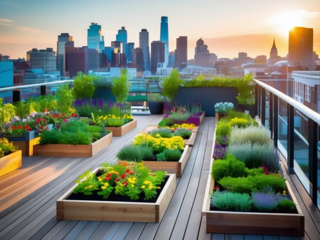 Jardín urbano en la azotea: un oasis de naturaleza en la ciudad