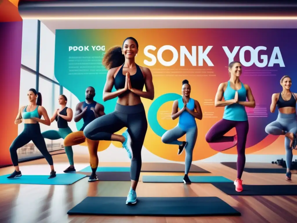 Un grupo diverso de personas se ejercita con energía en un moderno gimnasio. Se refleja la eficacia de las dietas personalizadas.