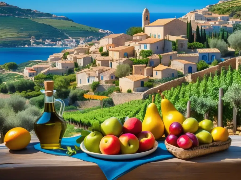 Una idílica aldea mediterránea con paisajes, gastronomía y mar. <b>Impacto del cambio climático en dietas saludables.