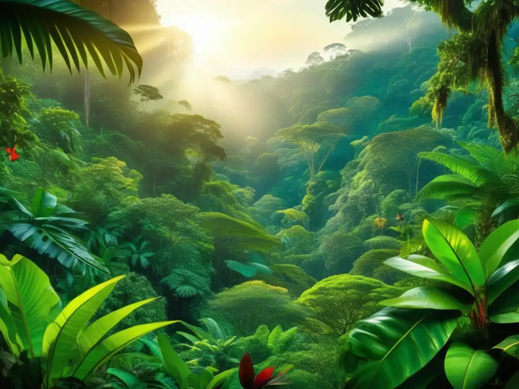 Biodiversidad en selva tropical: Un mundo vivo y colorido