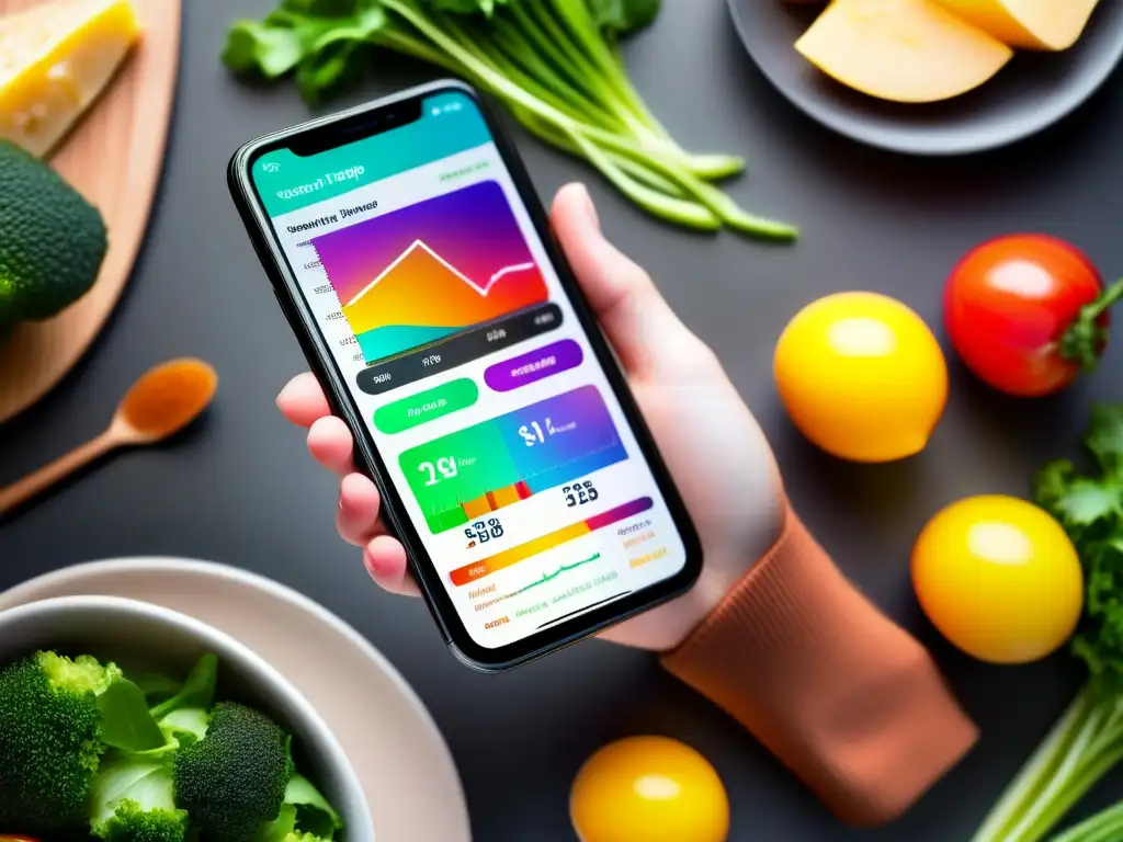 App de Nutrición: Gráficos Vibrantes y Recetas Saludables