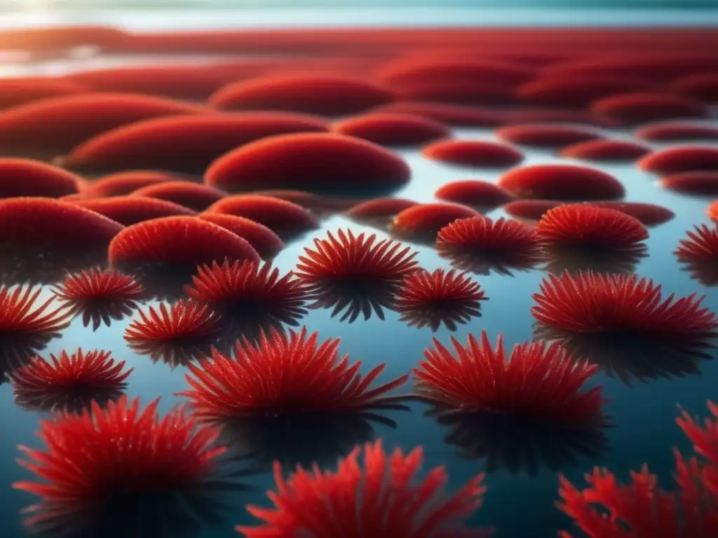 Un océano de carragenina roja, un espectáculo de belleza natural y potencial como ingrediente alimentario saludable.
