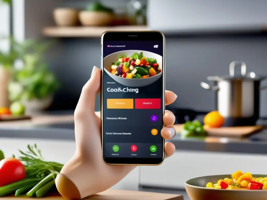 Recetas saludables en app de cocina