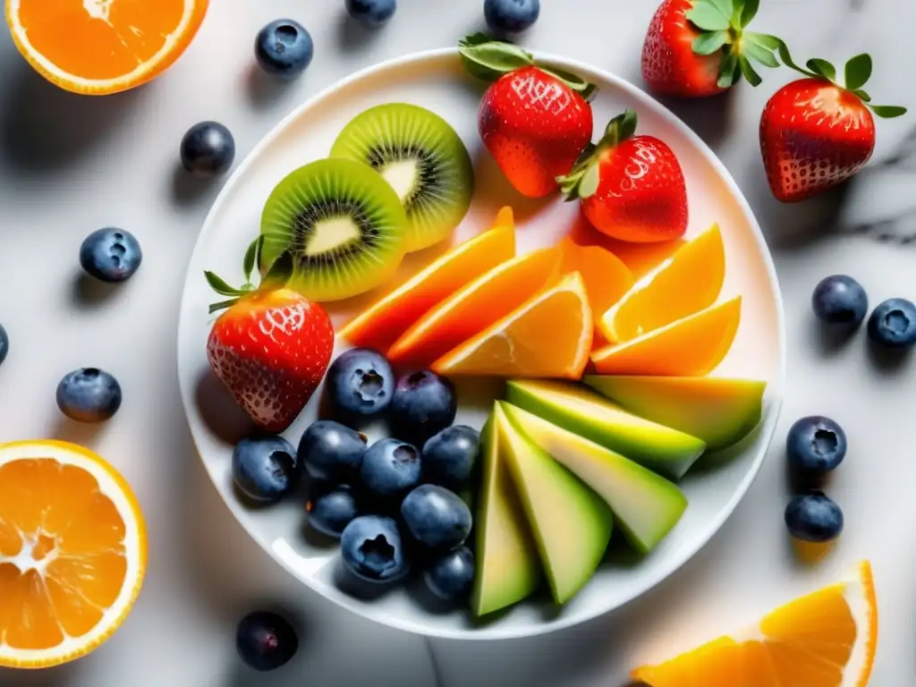 Deliciosos snacks post-entrenamiento en plato blanco