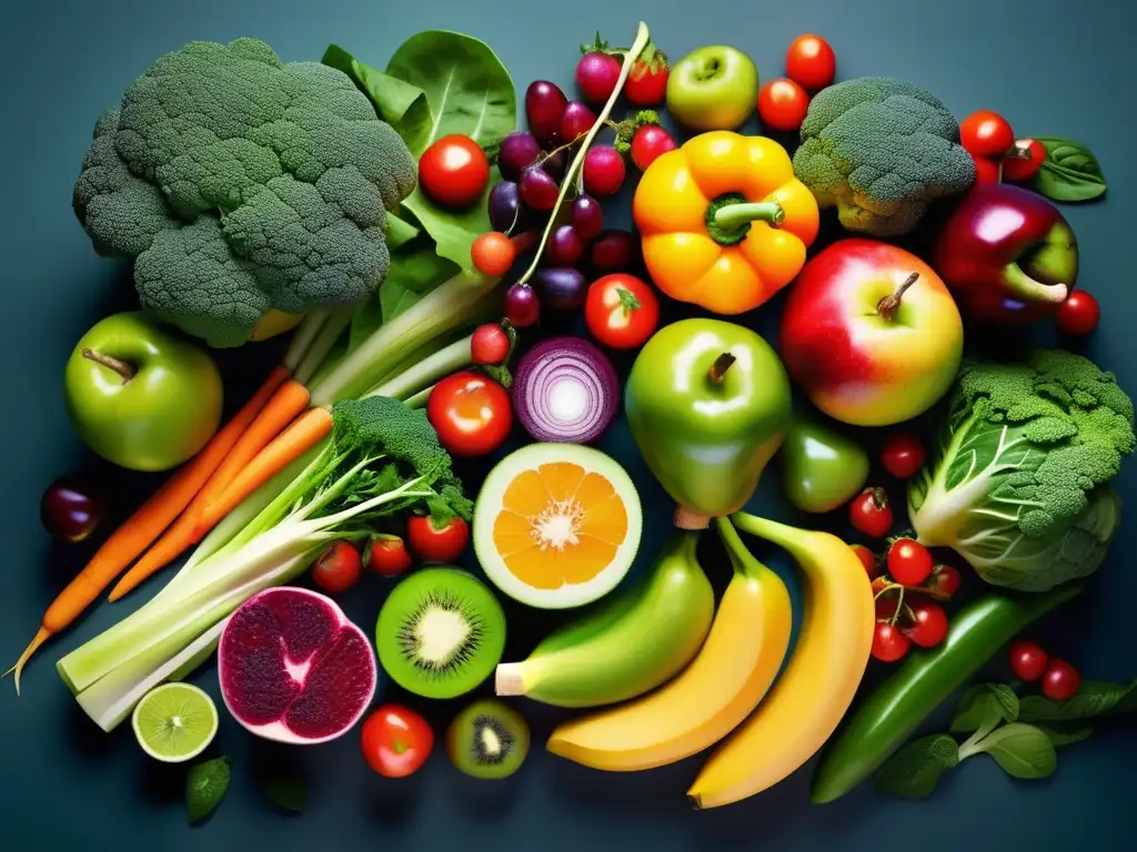 Exuberante exhibición de frutas y verduras: biodiversidad nutricional