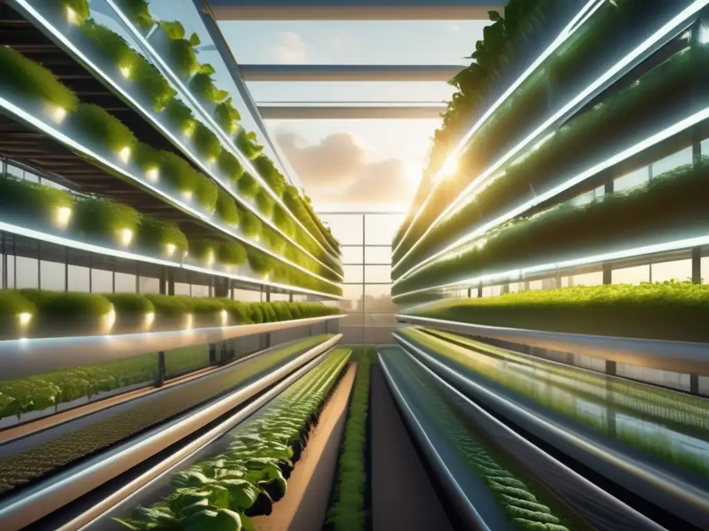 Granja vertical futurista: innovación sostenible en 8k